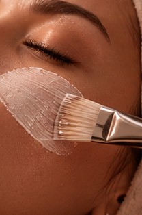 Gesichtsbehandlung mit Maske